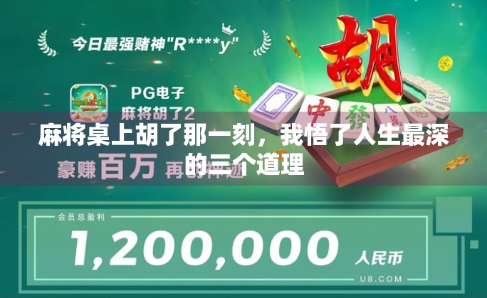 麻将桌上胡了那一刻，我悟了人生最深的三个道理