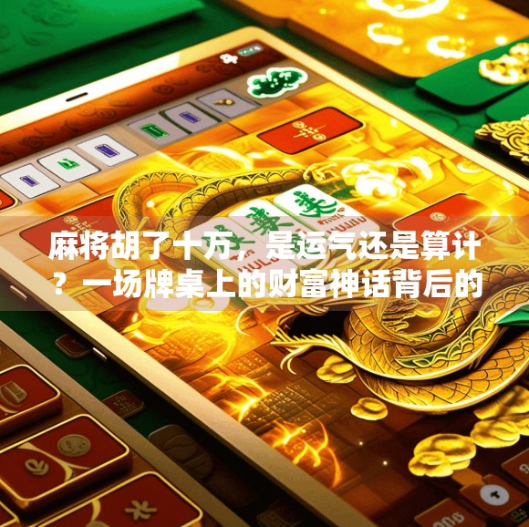 麻将胡了十万，是运气还是算计？一场牌桌上的财富神话背后的真实逻辑