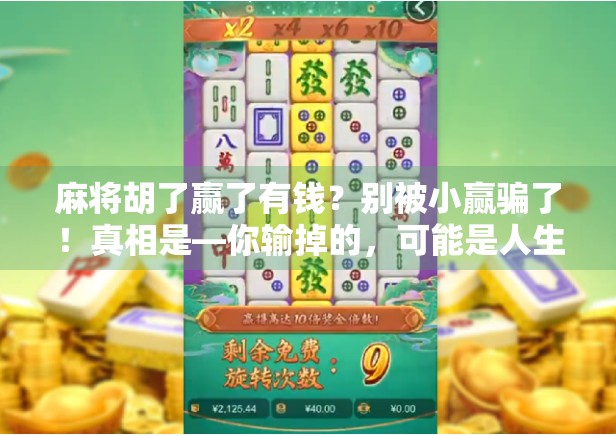 麻将胡了赢了有钱？别被小赢骗了！真相是—你输掉的，可能是人生的机会